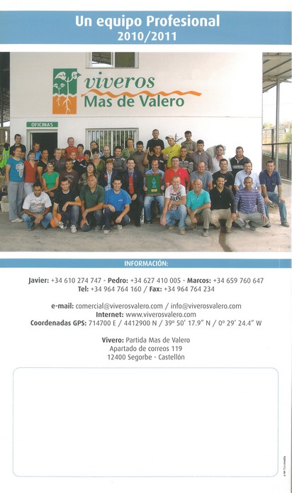 Catalogo 2010/2011 Contraportada