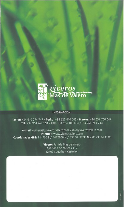 Catalogo 2011/2012 Contraportada